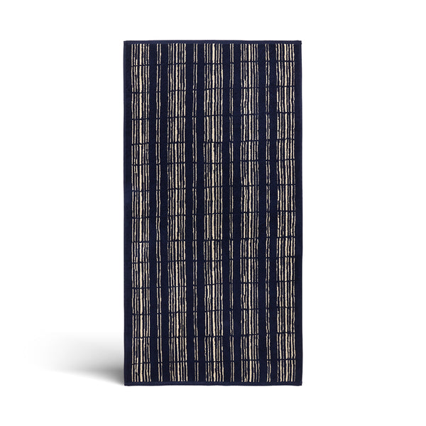 Autumn Sonata - Ester Bath Towel - Navy Cream - CAP